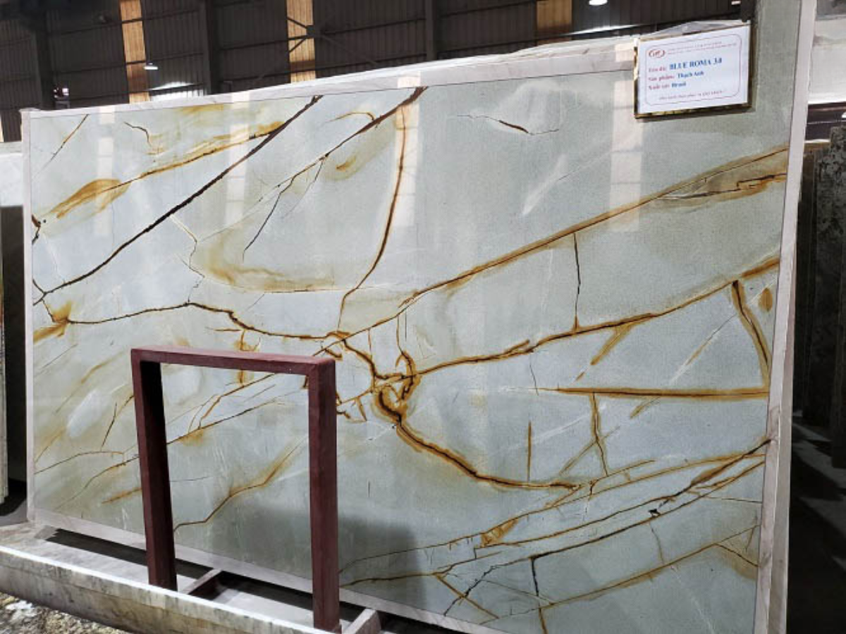 Đá bàn bếp thạch anh BLUE ROMA