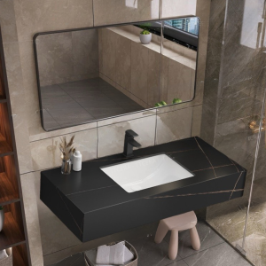 Bàn Lavabo Đá Đen Chậu Âm