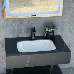 Bàn Lavabo Đá Đen Chậu Âm