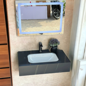 Bàn Lavabo Đá Đen Chậu Âm