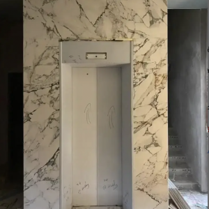Thang máy đá nhân tạo trắng
