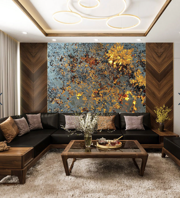 Tranh đá xuyên sáng chất liệu thạch anh - 03 - Ảnh 3