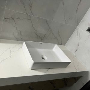 Bàn Lavabo đá trắng Ý - 01