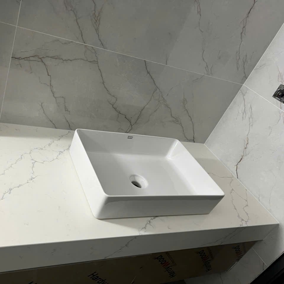 Bàn Lavabo đá trắng Ý - 01